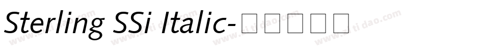Sterling SSi Italic字体转换
